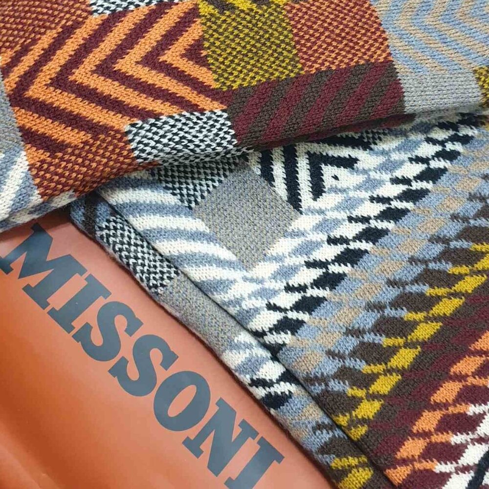 MISSONI Italian Designer Scarf Fashion Shawl Unisex Fall Winter Wrap Accessory - Picture 1 of 8